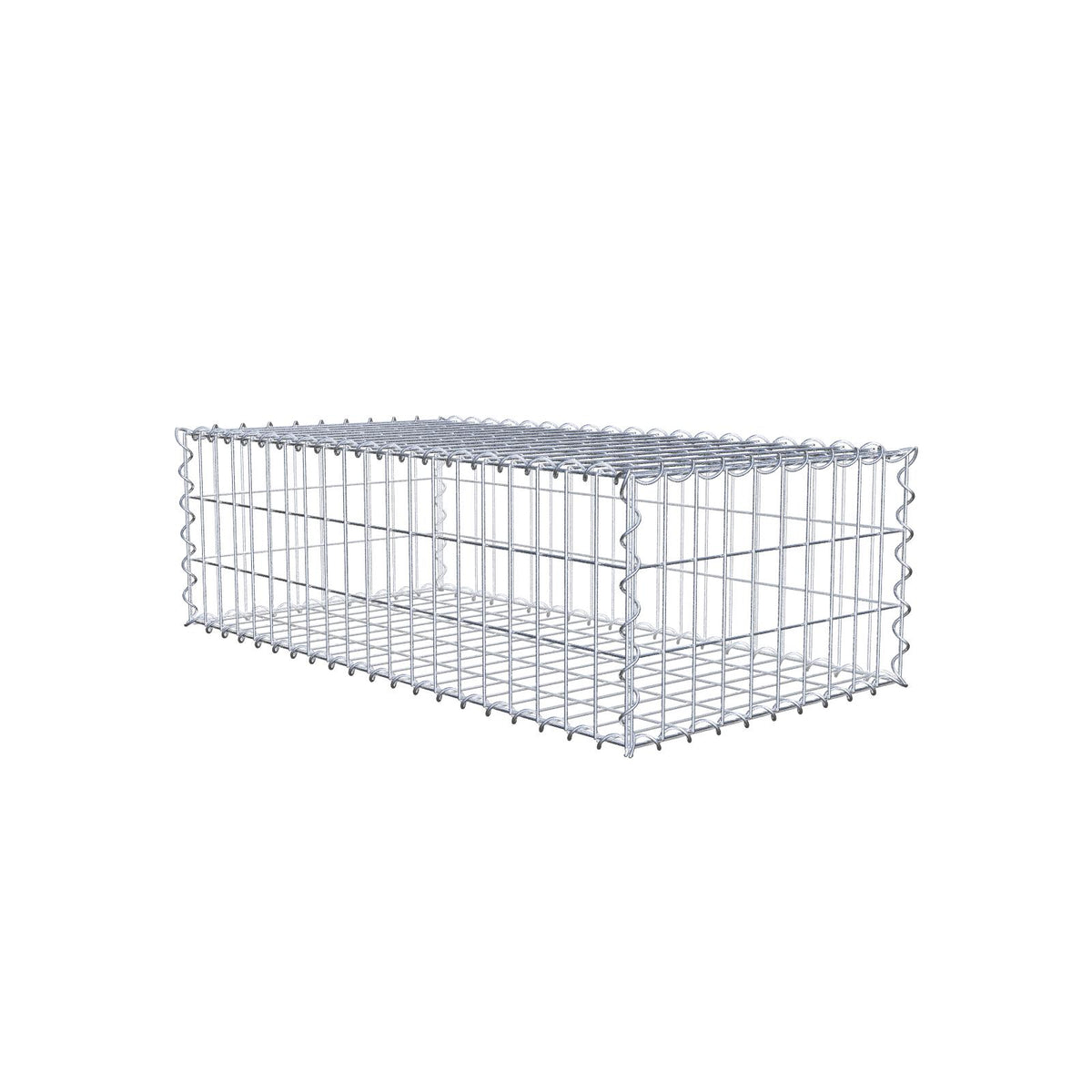 Gabion 100 cm x 30 cm x 50 cm (L x H x D), mesh size 5 cm x 10 cm, spiral