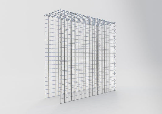 Gabion rapporté type 4 100 cm x 100 cm x 30 cm (L x H x P), mailles 5 cm x 5 cm, spirale
