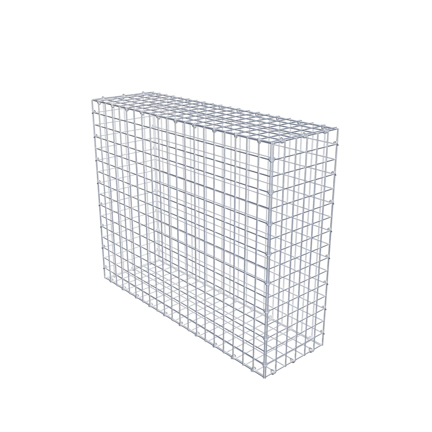 Gavión 100 cm x 80 cm x 30 cm (L x A x P), luz de malla 5 cm x 5 cm, anillo en C