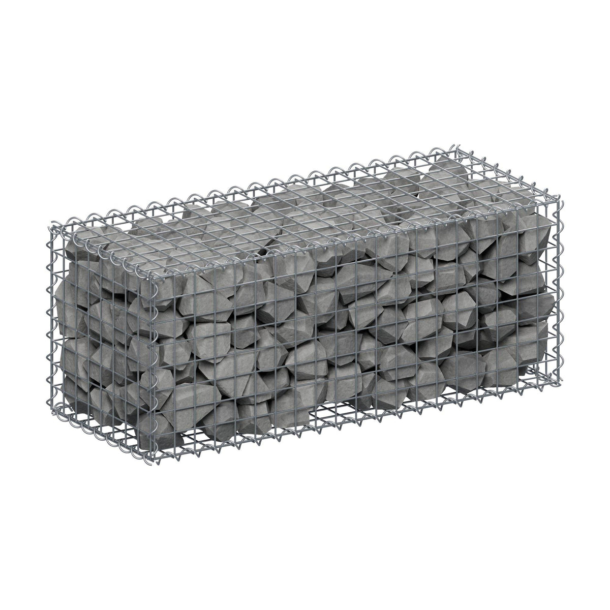 Gabion 100 cm x 40 cm x 40 cm (L x H x P), mailles 5 cm x 5 cm, spirale