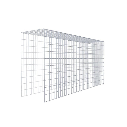 Fourche rapportée type 4 200 cm x 100 cm x 50 cm (L x H x P), mailles 5 cm x 10 cm, anneau en C