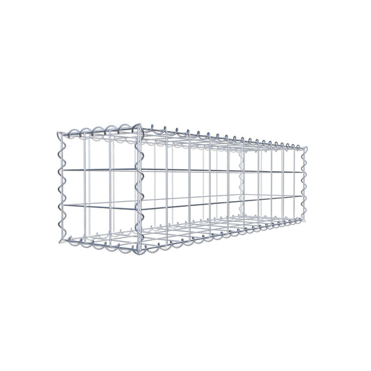 Schanskorf 100 cm x 30 cm x 30 cm (L x H x D), maaswijdte 10 cm x 10 cm, spiraalvormig