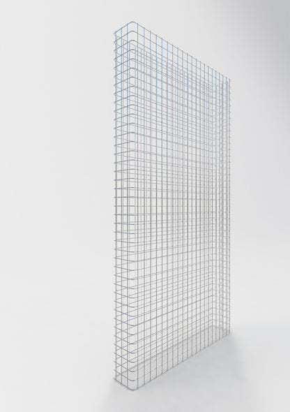 Clôture en gabion Longueur 117 cm, hauteur 200 cm, profondeur 12 cm, mailles 5 x 5 cm