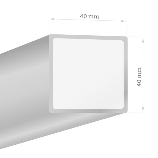 Stolpe 40 x 40 mm (til indstøbning i beton) Længde: 190 cm