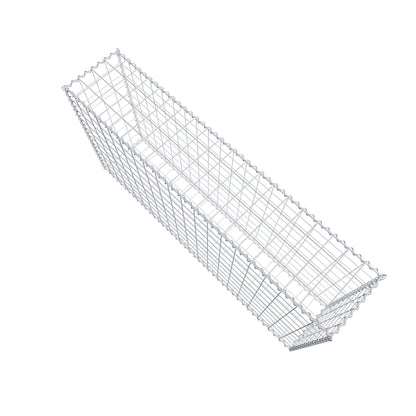 Gabion 200 cm x 100 cm x 40 cm (L x H x D), maskestørrelse 10 cm x 10 cm, spiral