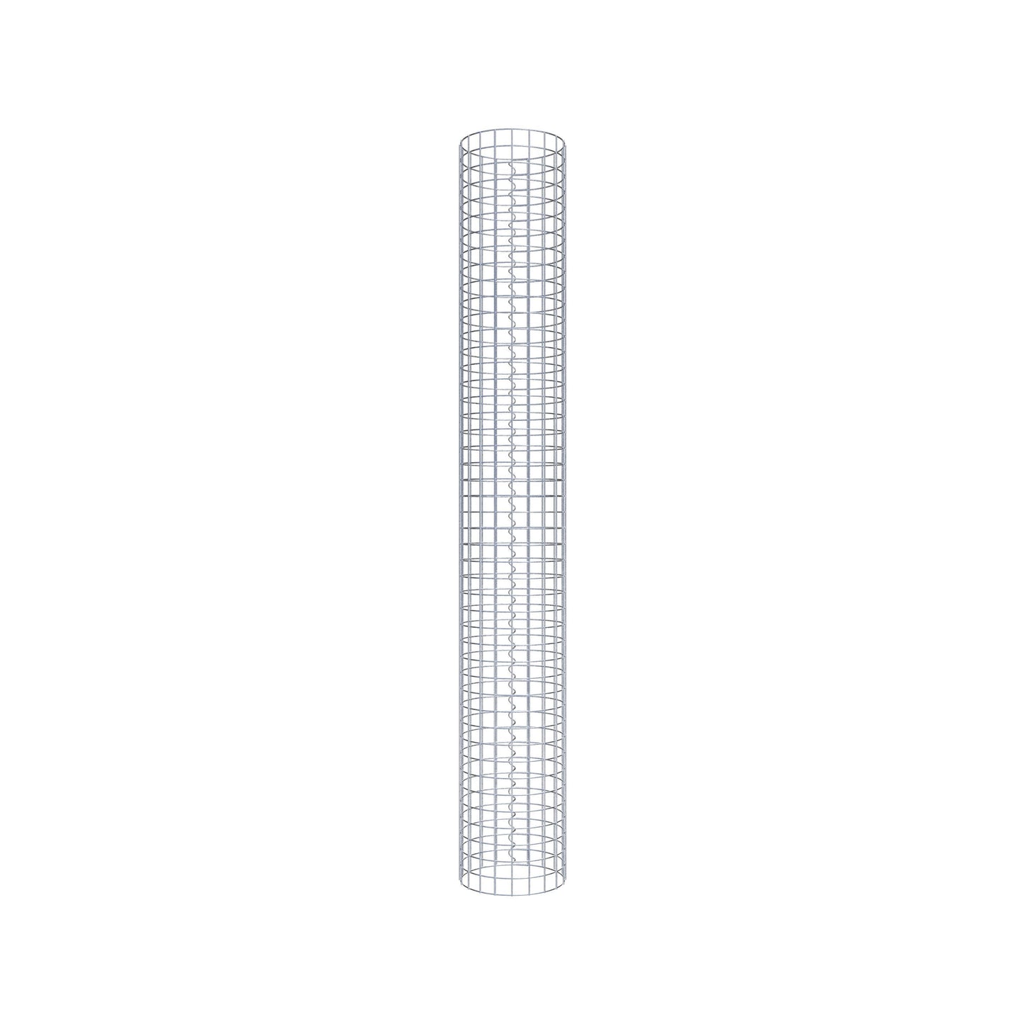 Gabion column around 32 cm diameter, 230 cm height, mesh size 5 cm x 5 cm