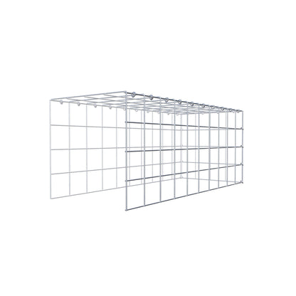 Gabbione aggiuntivo tipo 4 100 cm x 40 cm x 40 cm (L x H x P), maglia 10 cm x 10 cm, anello a C