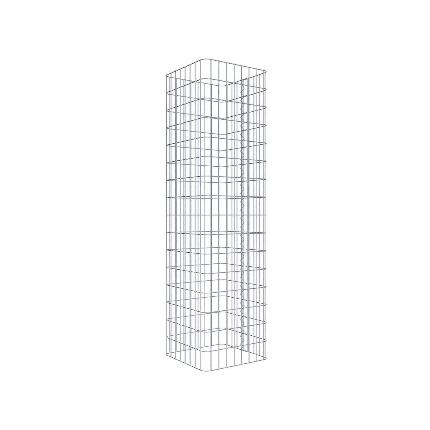 Coluna de gabião quadrada 42 cm x 42 cm, 160 cm de altura, PM 5 cm x 10 cm