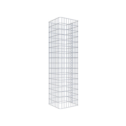 Coluna de gabião quadrada 42 cm x 42 cm, 160 cm de altura, PM 5 cm x 10 cm