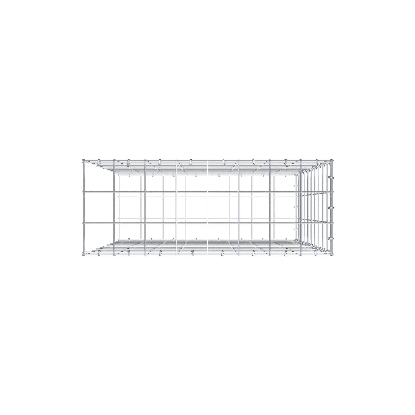 Anbaugabione Typ 2 100 cm x 80 cm x 30 cm (L x H x T), Maschenweite 10 cm x 10 cm, C-Ring