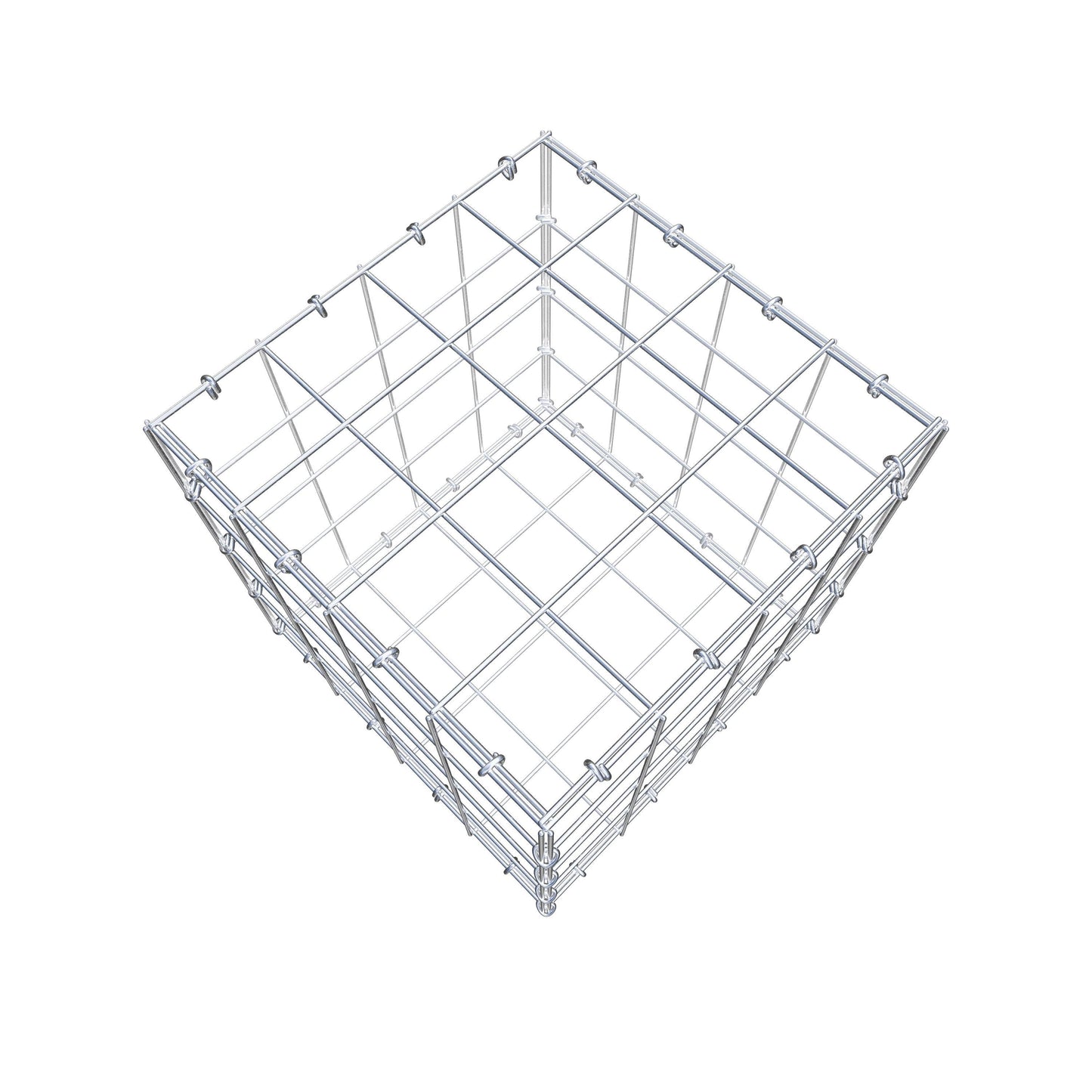Gabion 40 cm x 40 cm x 40 cm (L x H x D), mesh size 10 cm x 10 cm, C-ring