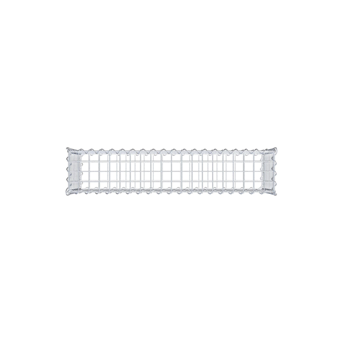 Sats med 2 gabioner 100 cm x 40 cm x 20 cm (L x H x D), maskstorlek 5 x 5 cm, spiral