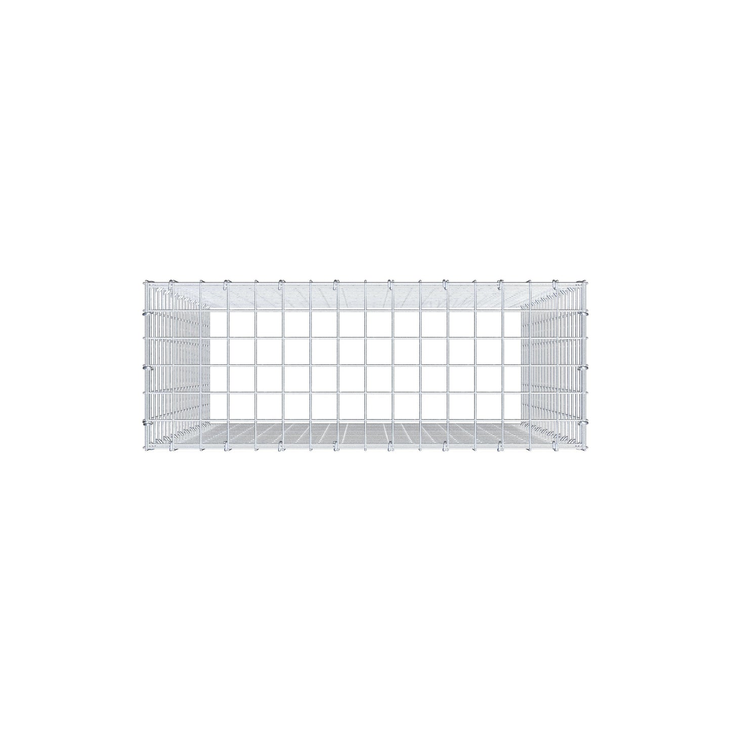 Gavión complementario de tipo 3 100 cm x 80 cm x 30 cm (largo x alto x fondo), malla 5 cm x 5 cm, anillo en C