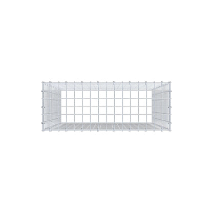 Gavión complementario de tipo 3 100 cm x 80 cm x 30 cm (largo x alto x fondo), malla 5 cm x 5 cm, anillo en C