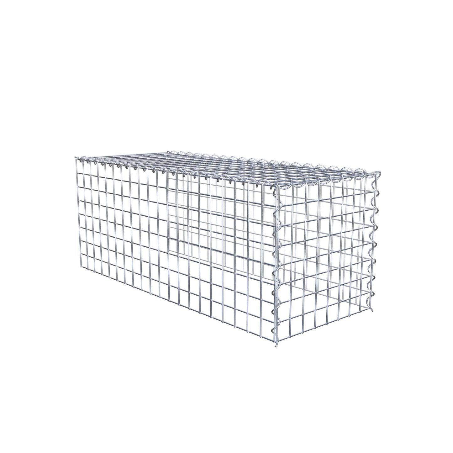 Gabião tipo 4 100 cm x 40 cm x 40 cm (C x A x P), malhagem 5 cm x 5 cm, espiral