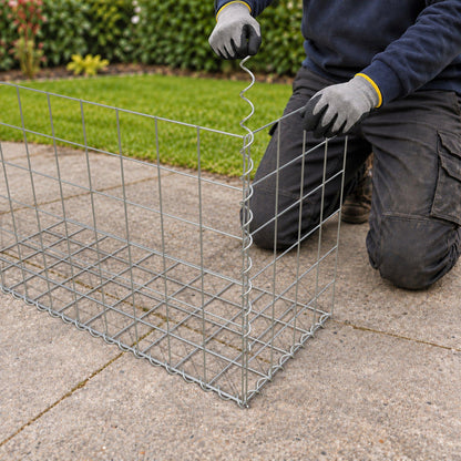 Gabion 100 cm x 60 cm x 40 cm (L x H x D), mesh size 10 cm x 10 cm, spiral