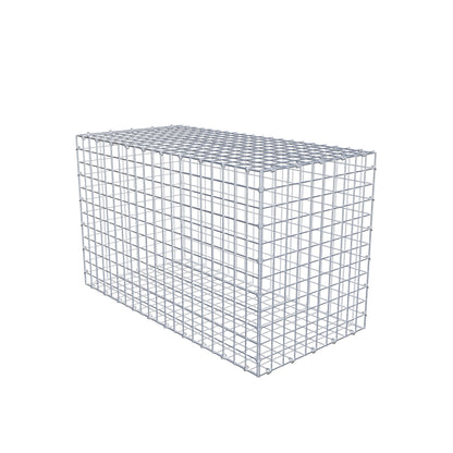 Gabion 100 cm x 60 cm x 50 cm (L x H x D), maskstorlek 5 cm x 5 cm, C-ring