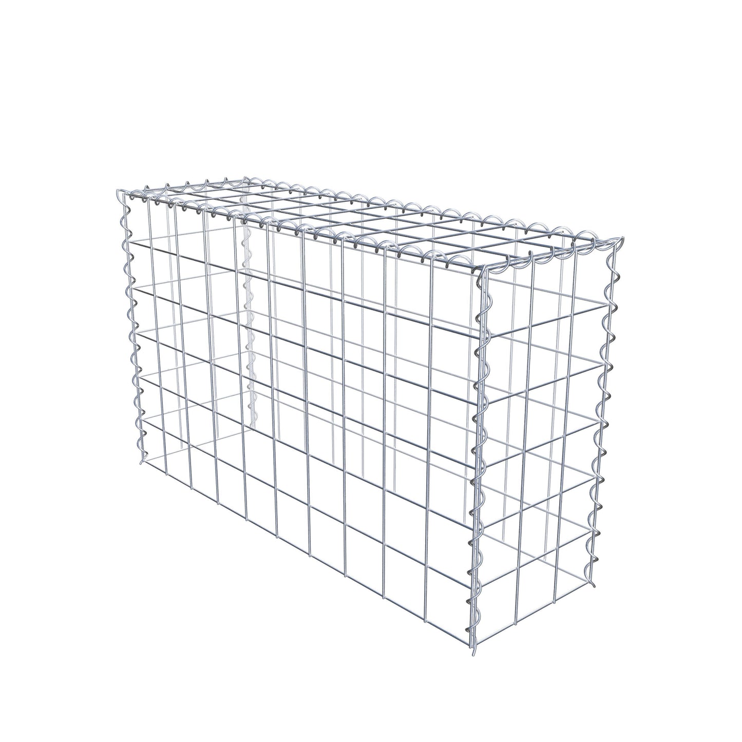 Aangegroeide schanskorf type 3 100 cm x 60 cm x 30 cm (L x H x D), maaswijdte 10 cm x 10 cm, spiraal