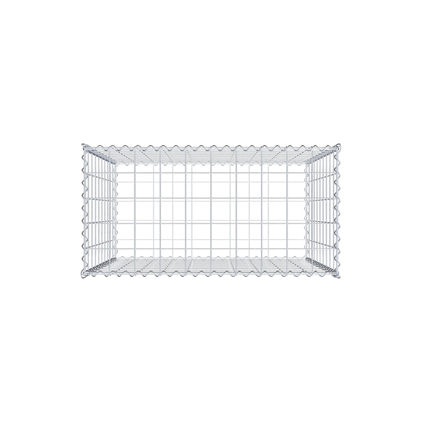 Gabion 100 cm x 100 cm x 50 cm (L x H x D), mesh size 10 cm x 10 cm, spiral