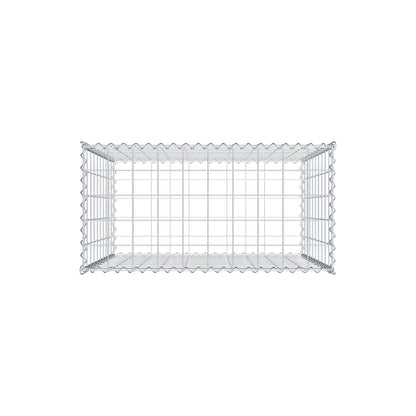 Gabion 100 cm x 100 cm x 50 cm (L x H x D), mesh size 10 cm x 10 cm, spiral