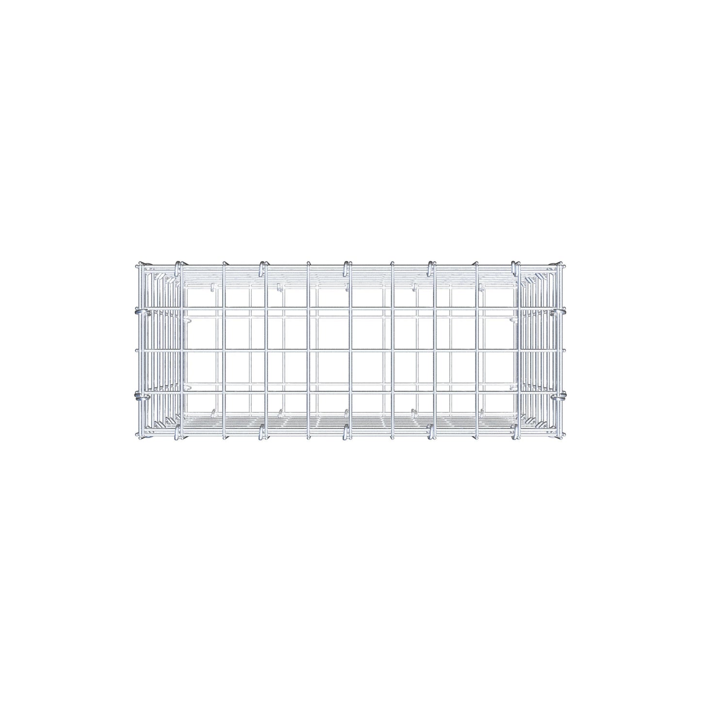Schanskorf 50 cm x 40 cm x 20 cm (L x H x D), maaswijdte 5 cm x 5 cm, C-ring