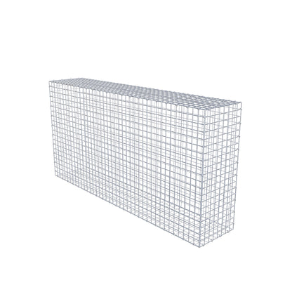 Gavión 200 cm x 100 cm x 40 cm (L x A x P), malla 5 cm x 5 cm, anillo en C