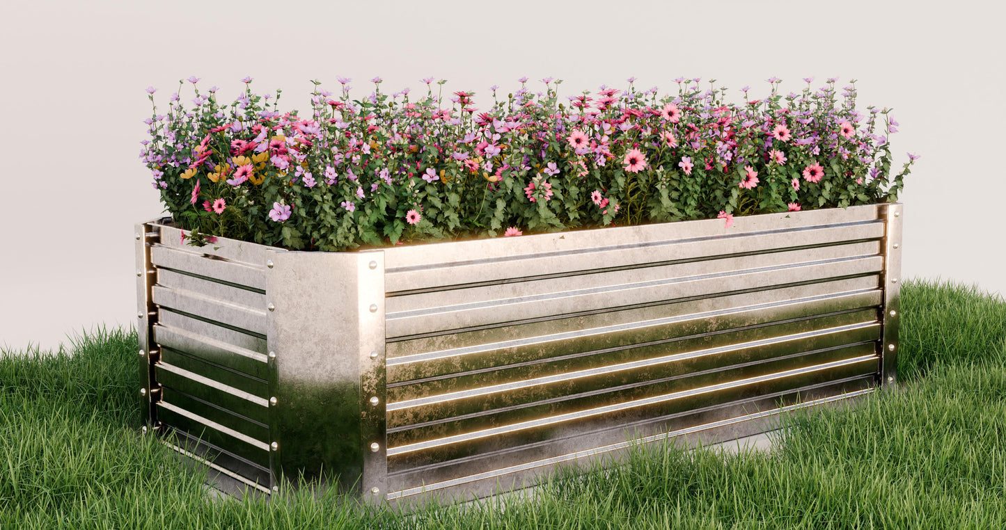 Hochbeet verzinkt Blech (184 x 60 x 90 cm)