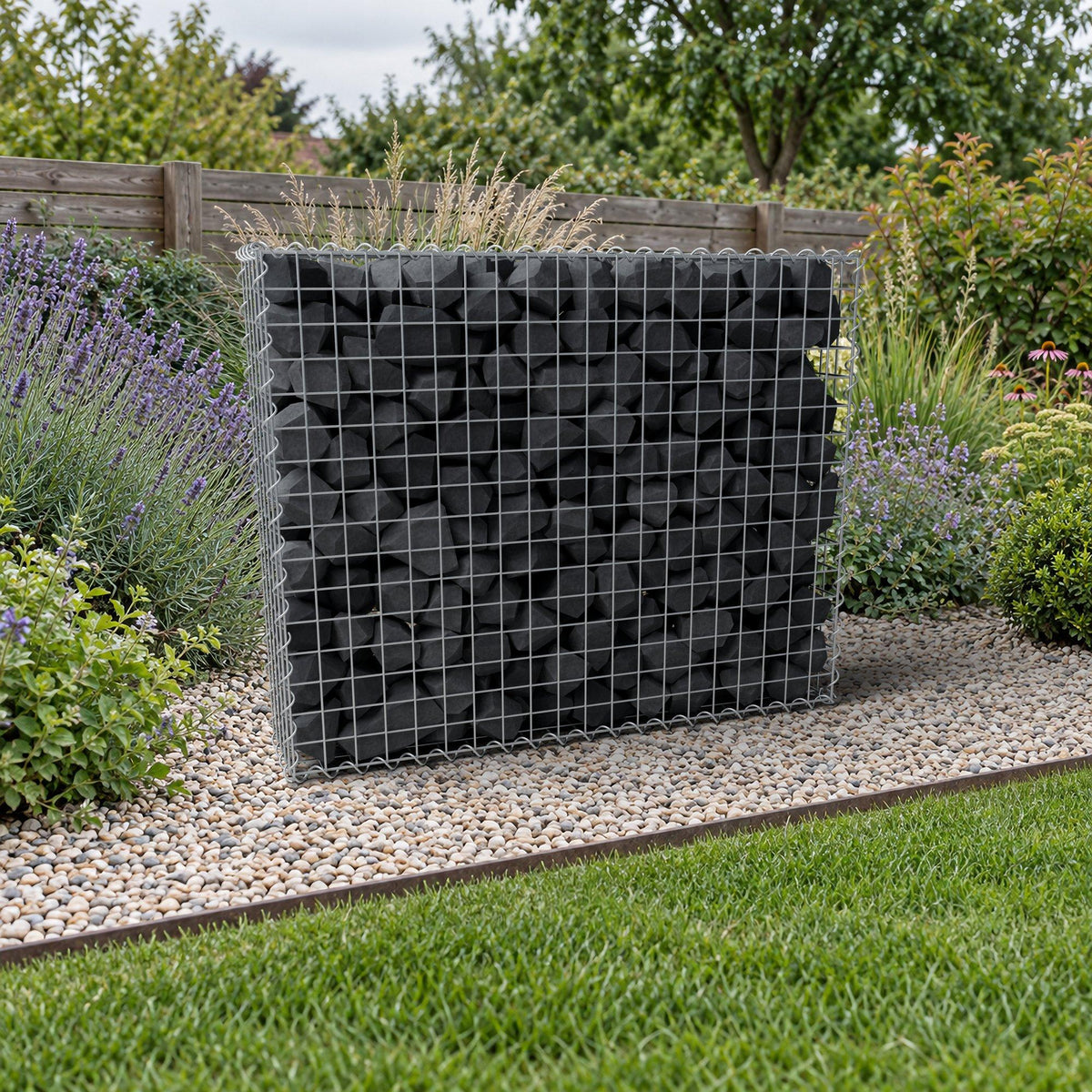Gabion 100 cm x 80 cm x 20 cm (L x H x D), mesh size 5 cm x 5 cm, spiral