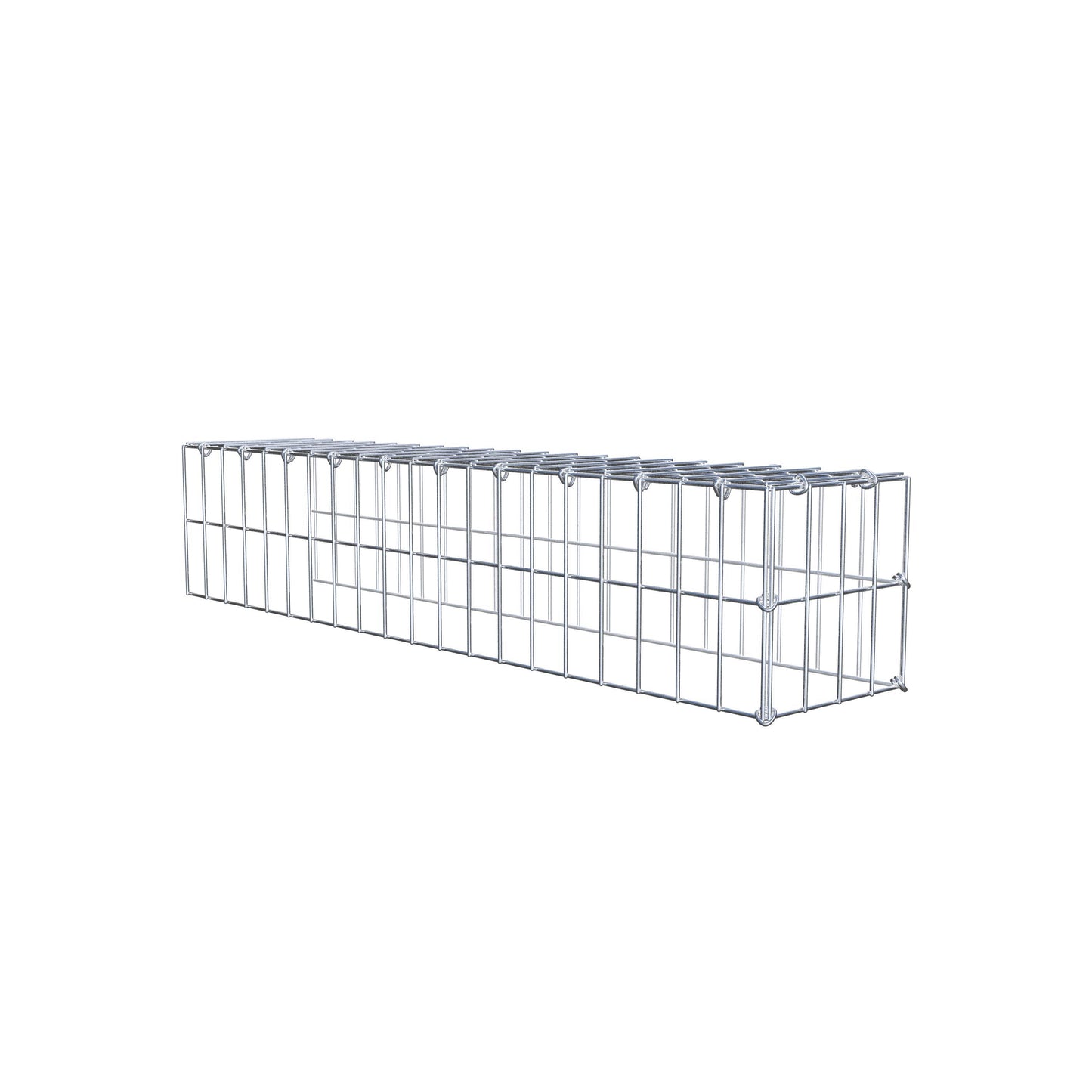 Gavión adicional tipo 4 100 cm x 20 cm x 20 cm (L x A x P), malla 5 cm x 10 cm, anillo en C