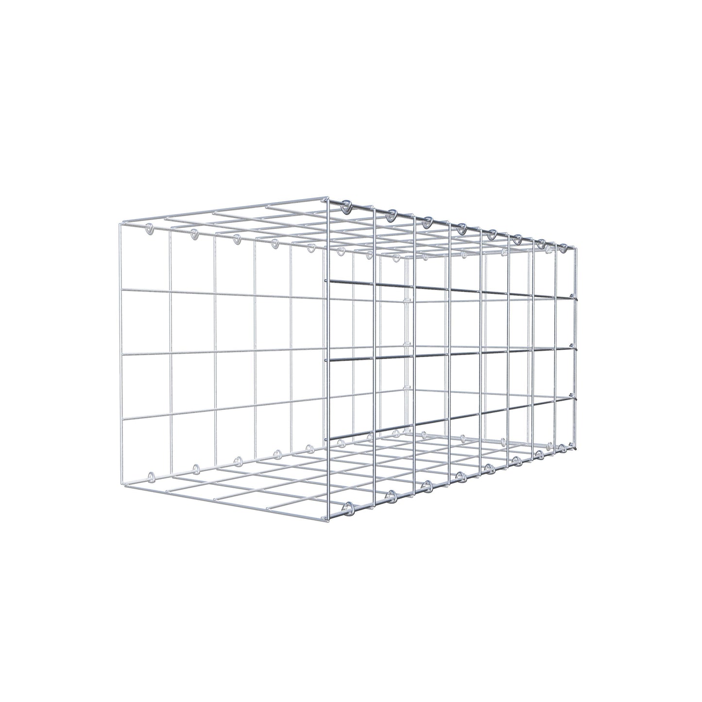 Mounted gabion type 2 80 cm x 40 cm x 40 cm (L x H x D), mesh size 10 cm x 10 cm, C-ring