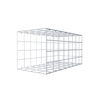 Mounted gabion type 2 80 cm x 40 cm x 40 cm (L x H x D), mesh size 10 cm x 10 cm, C-ring