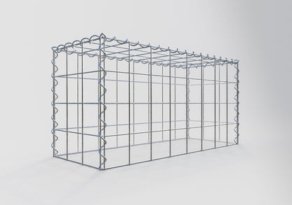 Gabion rapporté type 3 80 cm x 40 cm x 30 cm (L x H x P), mailles 10 cm x 10 cm, spirale