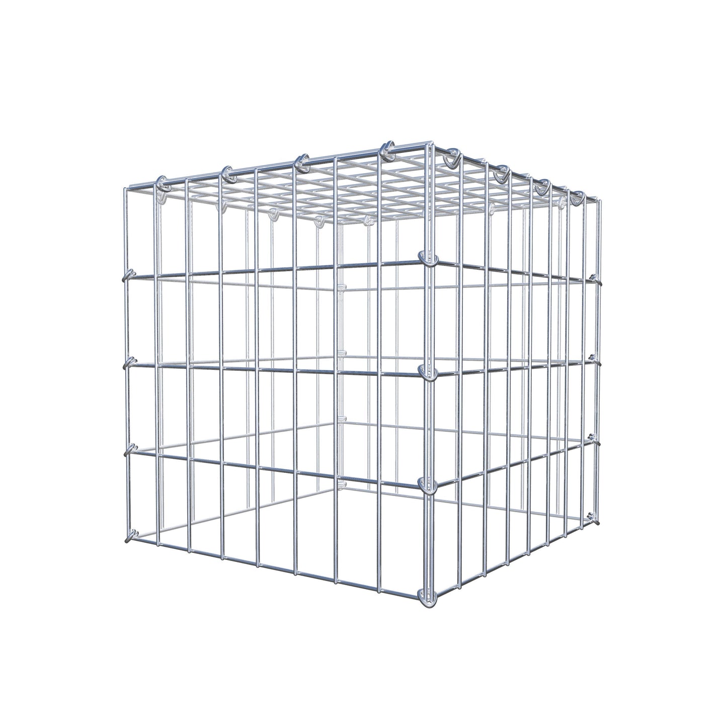 Mounted gabion type 3 40 cm x 40 cm x 40 cm (L x H x D), mesh size 5 cm x 10 cm, C-ring