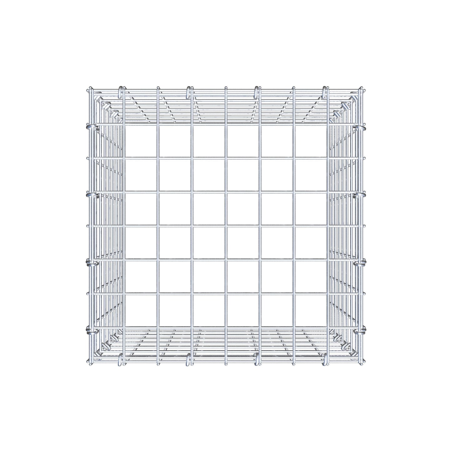 Monteret gabion type 3 40 cm x 40 cm x 40 cm (L x H x D), maskestørrelse 5 cm x 5 cm, C-ring