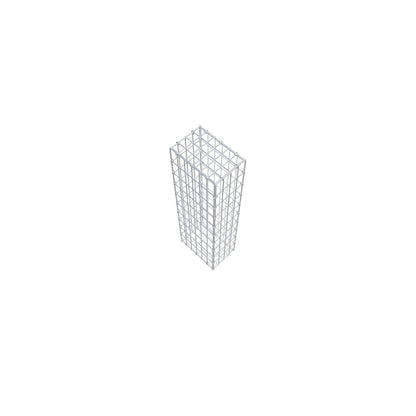 Gabião 100 cm x 30 cm x 20 cm (C x A x P), malhagem 5 cm x 10 cm, anel C