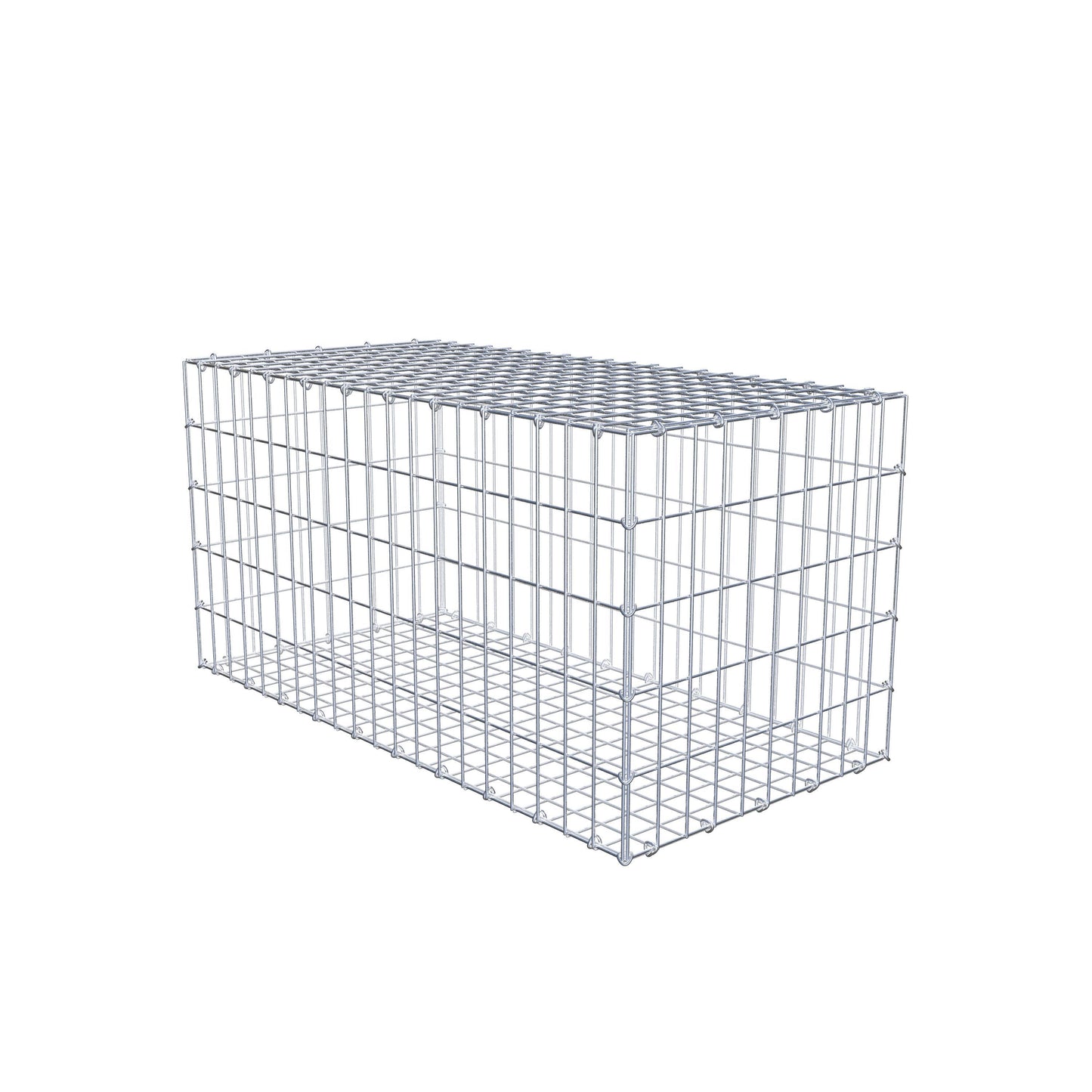 Gabião 100 cm x 50 cm x 50 cm (C x A x P), malhagem 5 cm x 10 cm, anel C