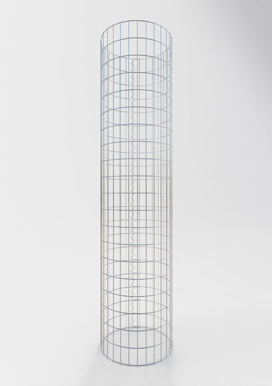Gabionsøjle ca. 47 cm diameter, 200 cm højde, maskestørrelse 5 cm x 10 cm