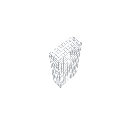 Gavión complementario de tipo 4 100 cm x 20 cm x 50 cm (L x A x P), malla 5 cm x 5 cm, anillo en C