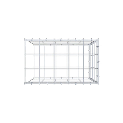 Mounted gabion type 2 50 cm x 50 cm x 30 cm (L x H x D), mesh size 10 cm x 10 cm, C-ring