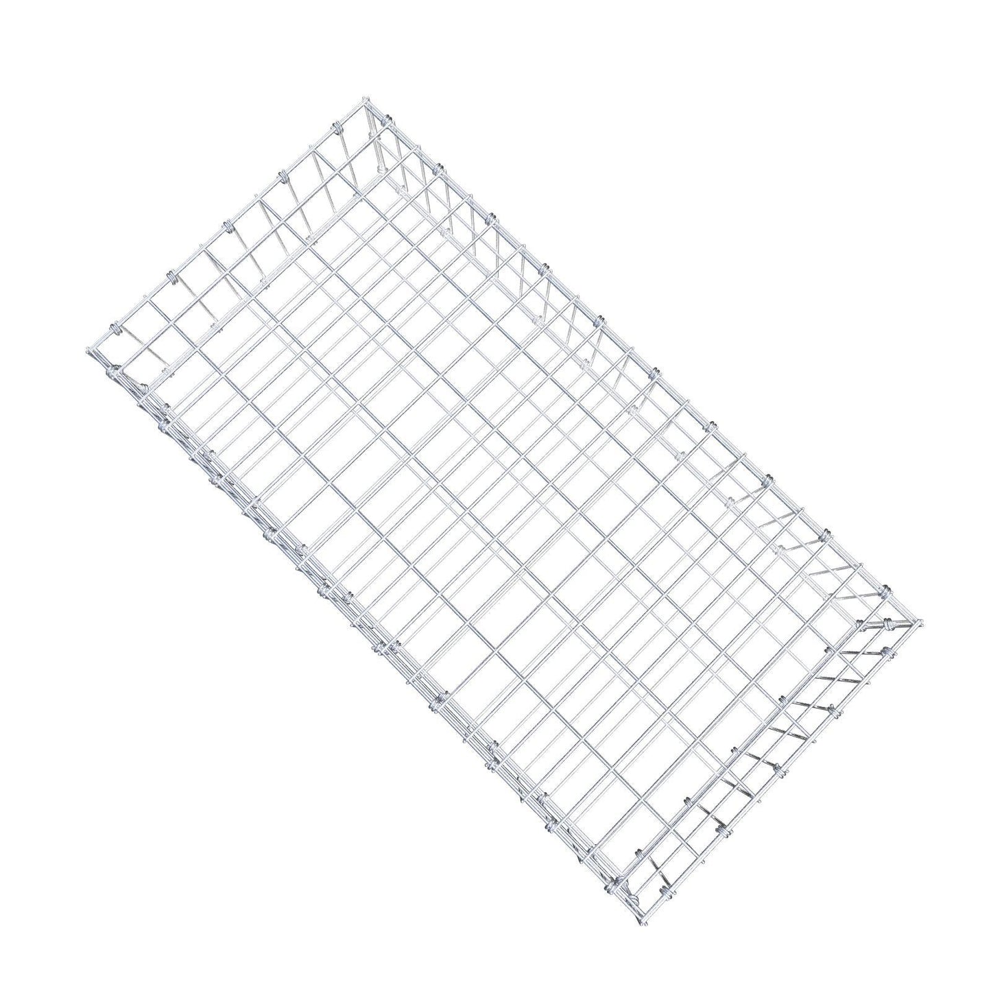 Gabion 100 cm x 20 cm x 50 cm (L x H x D), mesh size 5 x 10 cm, spiral ring