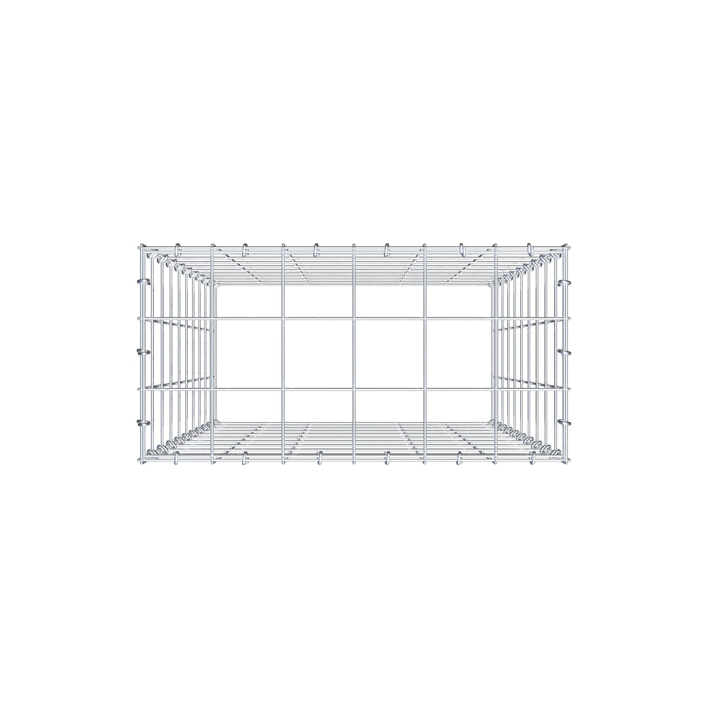 Gabbione aggiuntivo di tipo 3 100 cm x 60 cm x 30 cm (L x A x P), maglia 10 cm x 10 cm, anello a C