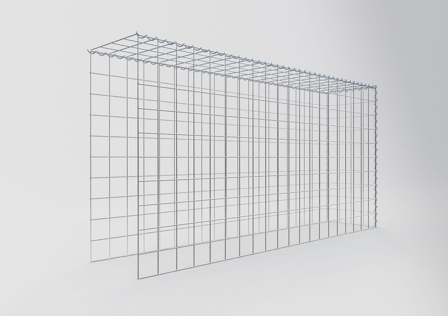 Anbaugabione Typ 4 200 cm x 100 cm x 40 cm (L x H x T), Maschenweite 10 cm x 10 cm, Spirale