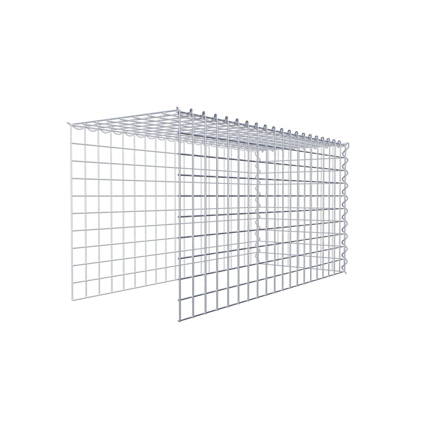 Grown-on gabion type 4 100 cm x 50 cm x 40 cm (L x H x D), mesh size 5 cm x 5 cm, spiral