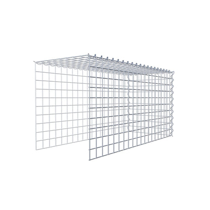 Grown-on gabion type 4 100 cm x 50 cm x 40 cm (L x H x D), mesh size 5 cm x 5 cm, spiral