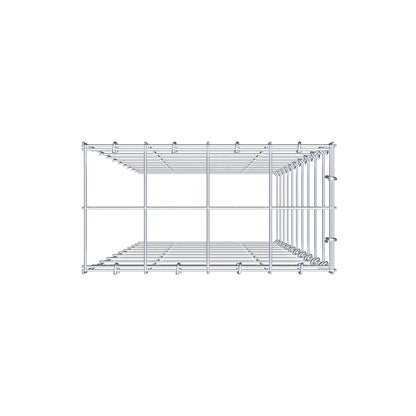 Mounted gabion type 4 100 cm x 40 cm x 20 cm (L x H x D), mesh size 10 cm x 10 cm, C-ring