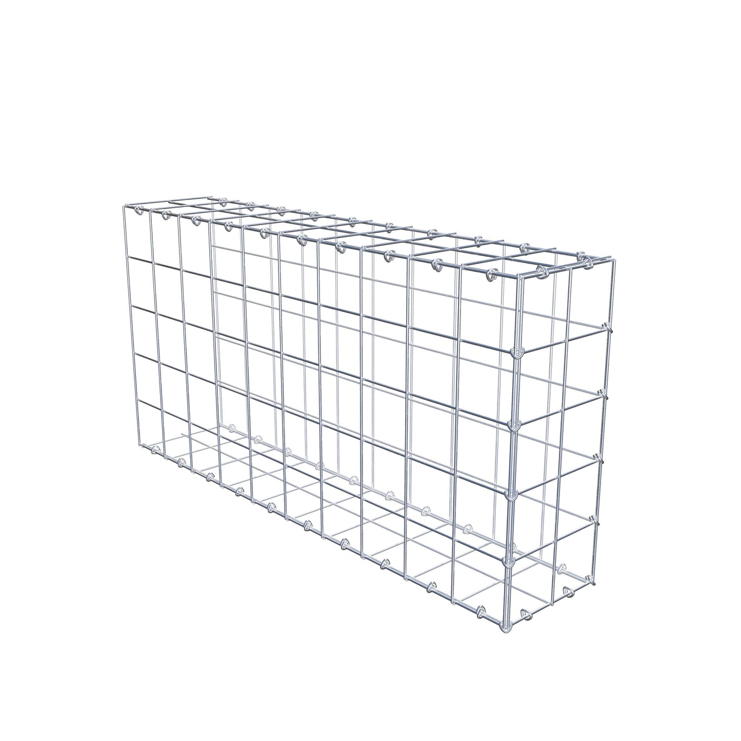 Gavión complementario de tipo 2 100 cm x 50 cm x 20 cm (L x A x P), malla 10 cm x 10 cm, anillo en C