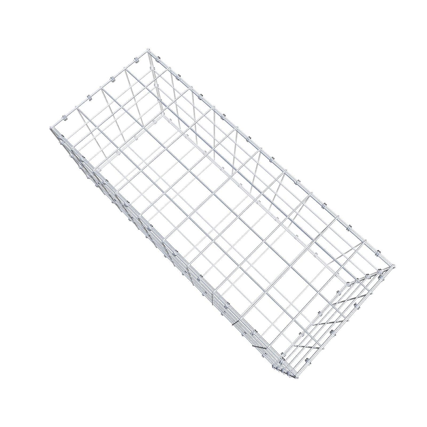 Gabion 100 cm x 40 cm x 40 cm (L x H x D), mesh size 10 x 10 cm, spiral ring