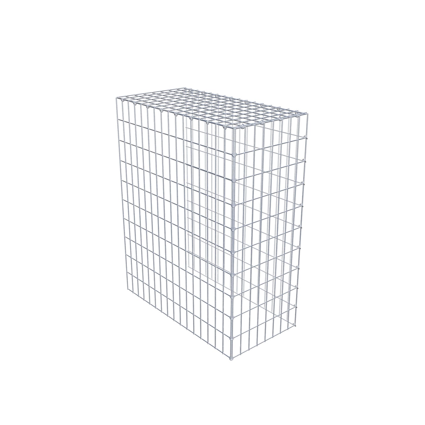 Mounted gabion type 4 100 cm x 80 cm x 40 cm (L x H x D), mesh size 5 cm x 10 cm, C-ring
