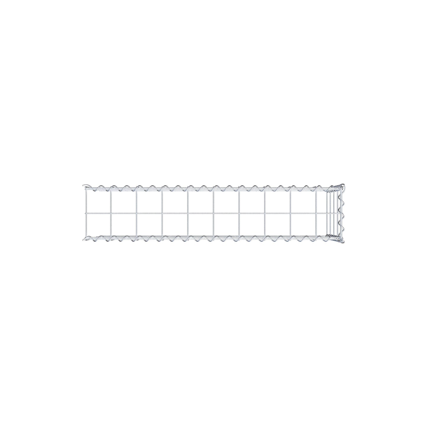 Gabião Tipo 4 100 cm x 40 cm x 20 cm (C x A x P), malhagem 10 cm x 10 cm, espiral