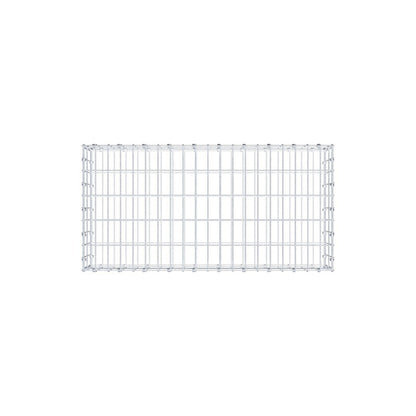 Gabion 100 cm x 20 cm x 50 cm (L x H x D), mesh size 5 x 10 cm, spiral ring